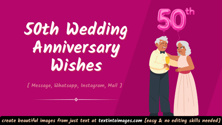 200+ Wishes for 50th Wedding Anniversary
